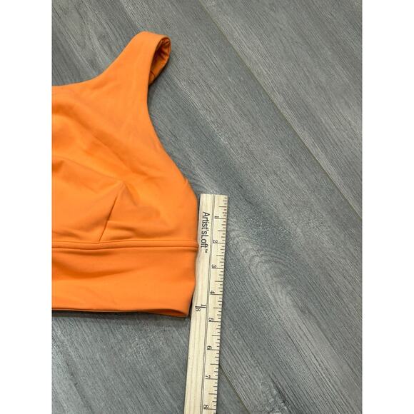 Lululemon Women's Orange Racerback Wunder Train Long Line Sports Bra Size 6 - Picture 3 of 8